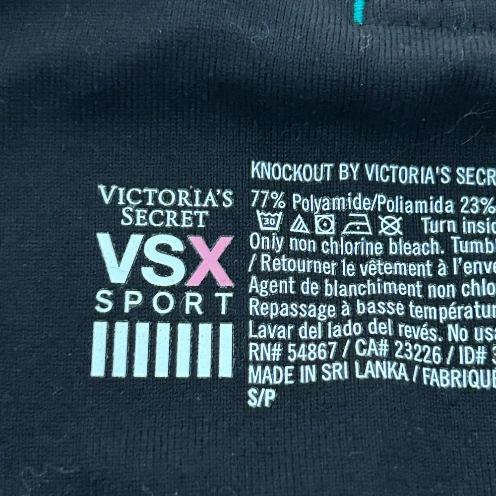 Victoria’s Secret VSX Sport Leggings  Black Green Size S